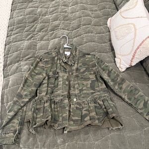 Camouflage Peplum Jacket